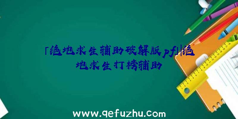 「绝地求生辅助破解版pf」|绝地求生打榜辅助